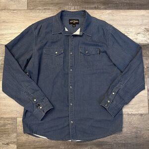 Cody James FR Western Pearl Snap Shirt Men’s XL Blue Plaid Flame Resistant